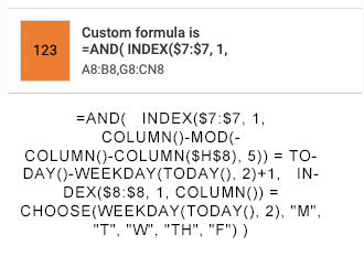 Day of the Week Conditional Formatting (Gantt)